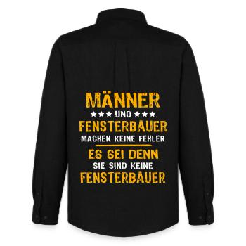 Sound Technician Saying - Men's Oxford Shirt by Stanley/Stella - black - Back - AI Model Male 185 dark (185cm)