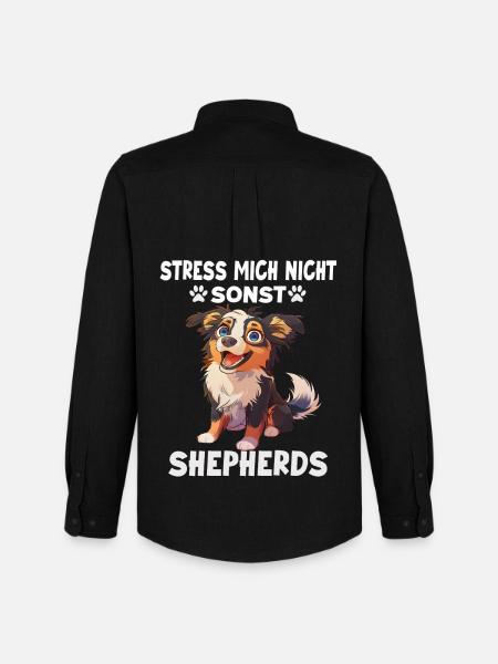 Australian Shepherd Gassi T Hundehalter Geschenk - Männer Oxford Hemd von Stanley/Stella - Schwarz