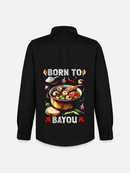 Nourriture du Bayou - Chemise Oxford homme Stanley/Stella - noir