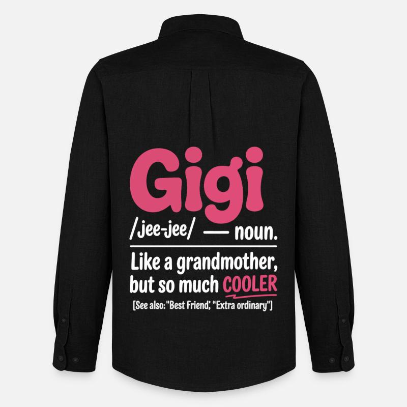 Gigi Cooler Großmutter Spruch - Männer Oxford Hemd von Stanley/Stella - Schwarz