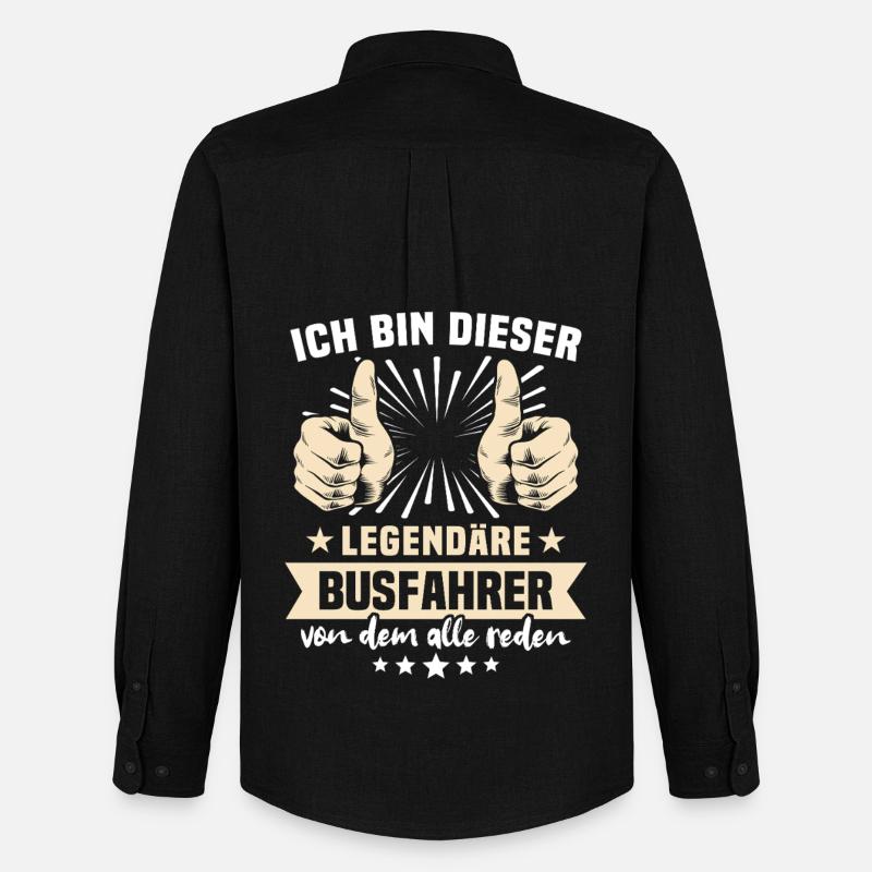 Busfahrer Sprüche - Männer Oxford Hemd von Stanley/Stella - Schwarz