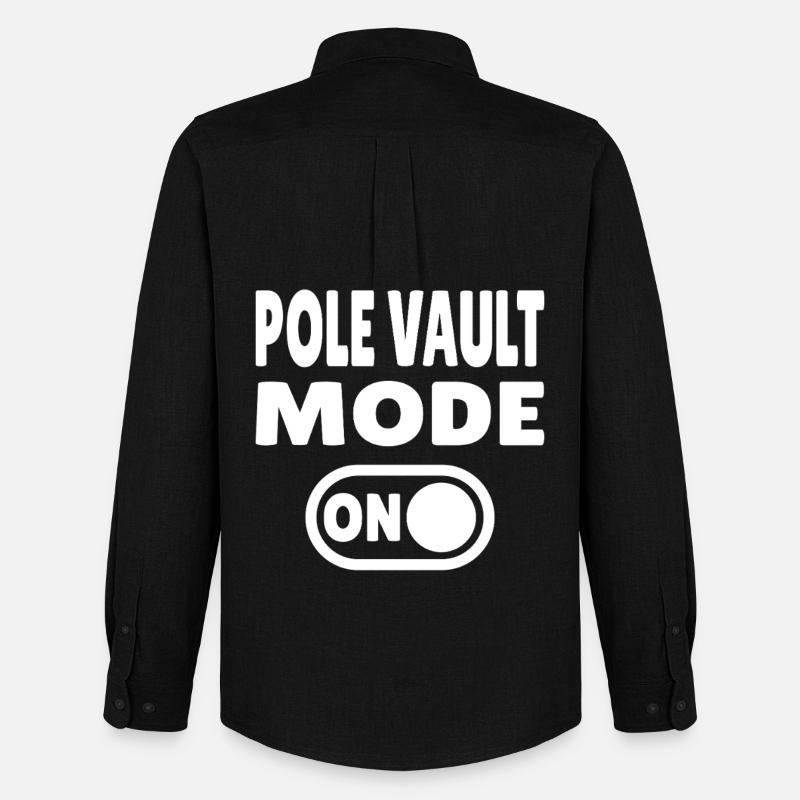 Pole Vault Mode ON – Stabhochsprung - Männer Oxford Hemd von Stanley/Stella - Schwarz