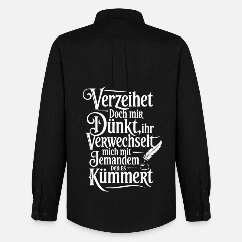 Feudaler Spruch Humorvoll Ignorant - Männer Oxford Hemd von Stanley/Stella - Schwarz