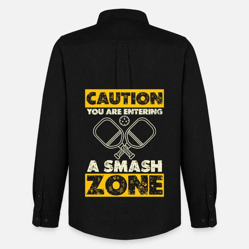 Vorsicht: Smash Zone - Männer Oxford Hemd von Stanley/Stella - Schwarz