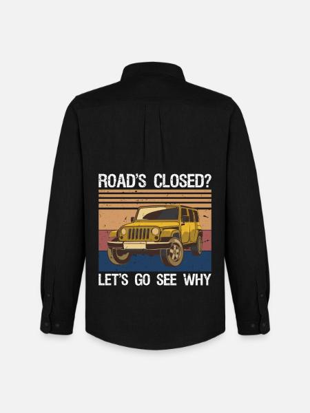Offroad Racing Dad Off Roading Car - Men's Oxford Shirt by Stanley/Stella - black