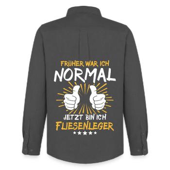 Tiler Spruch - Chemise Oxford homme Stanley/Stella - charbon - Dos - AI Model Male 185 dark (185cm)