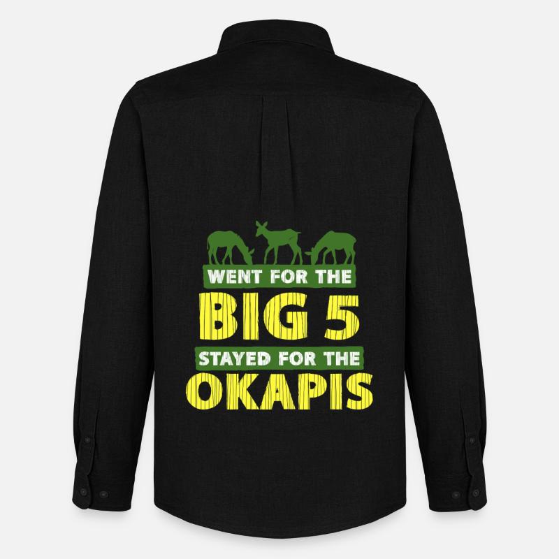 Okapi Tier - Männer Oxford Hemd von Stanley/Stella - Schwarz