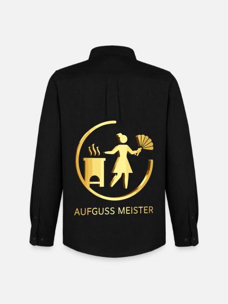 Infusion Master Gold – Professional Sauna Wellness - Men's Oxford Shirt by Stanley/Stella - black