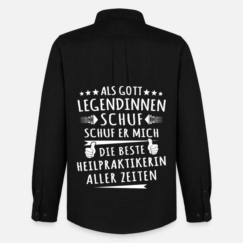 Bester Heilpraktikerin - Männer Oxford Hemd von Stanley/Stella - Schwarz