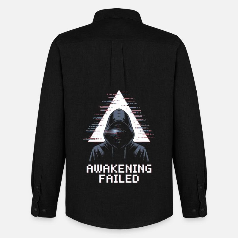 Awakening Failed Glitch im Hacker-Stil - Männer Oxford Hemd von Stanley/Stella - Schwarz