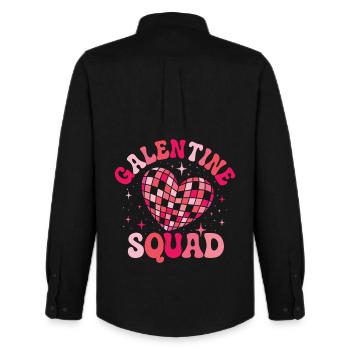 Galentine's Day Kader 13. Februar Matching Gals - Männer Oxford Hemd von Stanley/Stella - Schwarz - Hinten - AI Model Male 185 dark (185cm)