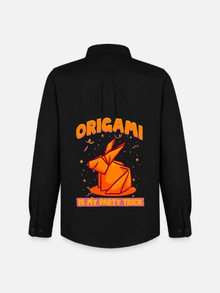 Origami Is My Party Trick - Men's Oxford Shirt by Stanley/Stella - black