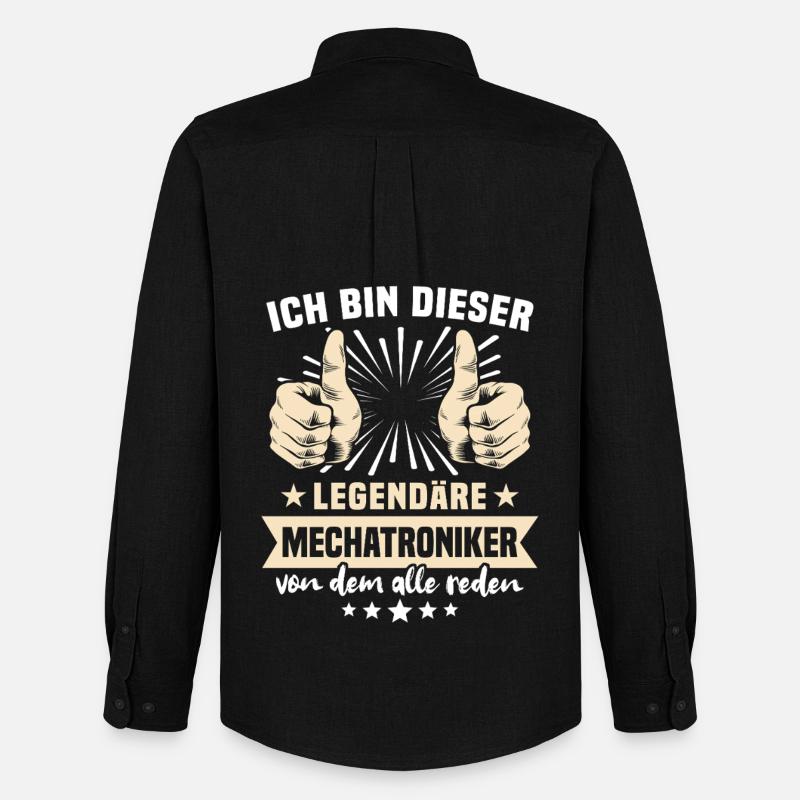 Mechatroniker Sprüche - Männer Oxford Hemd von Stanley/Stella - Schwarz