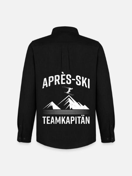 Skier funny APRES-SKI TRAINER FUNNY - Men's Oxford Shirt by Stanley/Stella - black