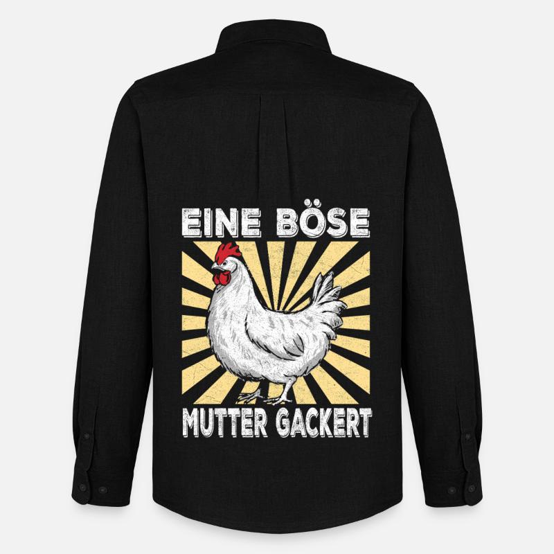 Eine Böse Mutter Gackert - Männer Oxford Hemd von Stanley/Stella - Schwarz