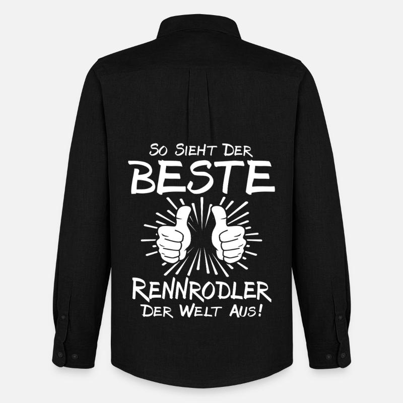 Bester Rennrodler - Männer Oxford Hemd von Stanley/Stella - Schwarz