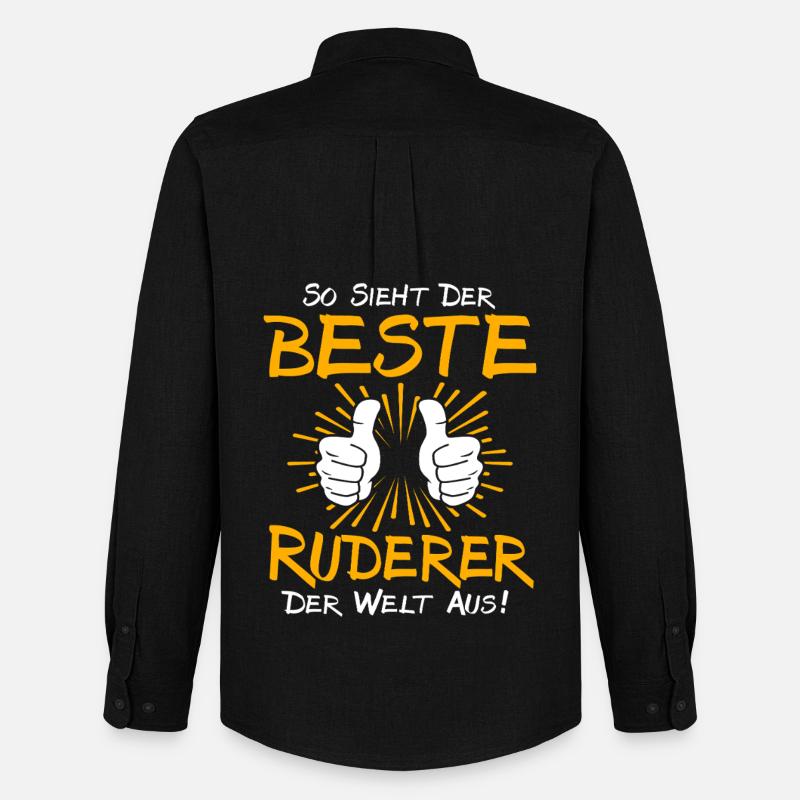 Ruderer Geschenkidee - Männer Oxford Hemd von Stanley/Stella - Schwarz