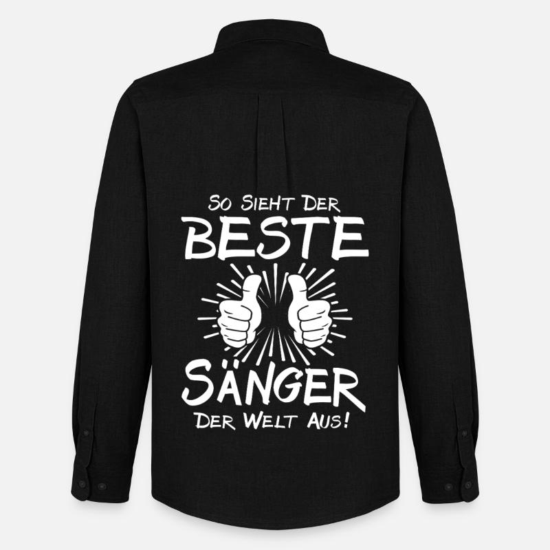 Bester Sänger - Männer Oxford Hemd von Stanley/Stella - Schwarz
