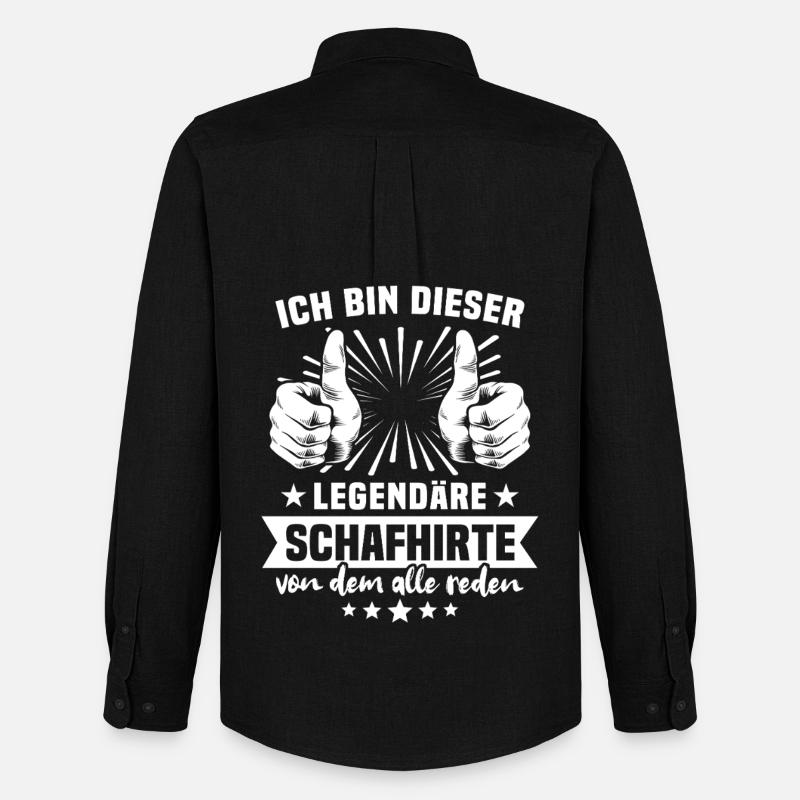 Schafhirte Legende - Männer Oxford Hemd von Stanley/Stella - Schwarz