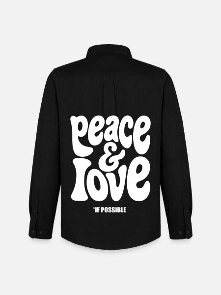 PEACE LOVE #2 - let's talk - Men's Oxford Shirt by Stanley/Stella - black