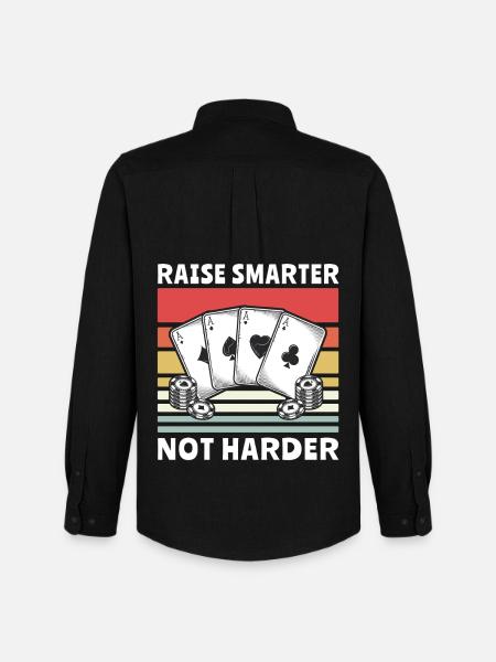 Poker Pokerspieler - Männer Oxford Hemd von Stanley/Stella - Schwarz