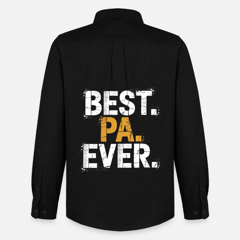 Best Papa Ever - Männer Oxford Hemd von Stanley/Stella - Schwarz