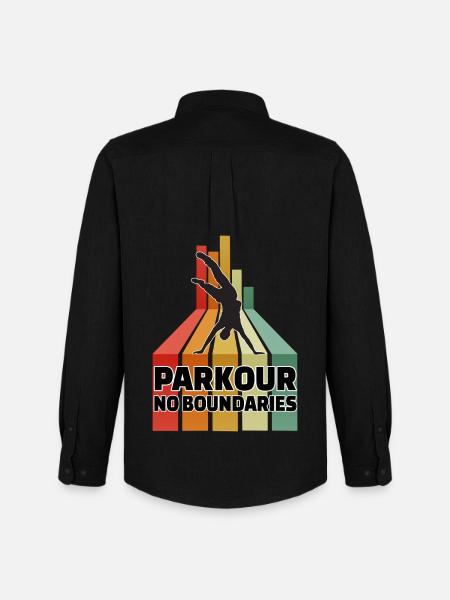 Parkour No Boundaries - Men's Oxford Shirt by Stanley/Stella - black