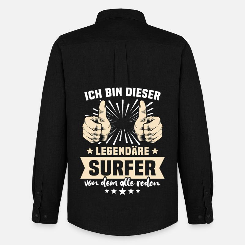 Surfer Sprüche - Männer Oxford Hemd von Stanley/Stella - Schwarz