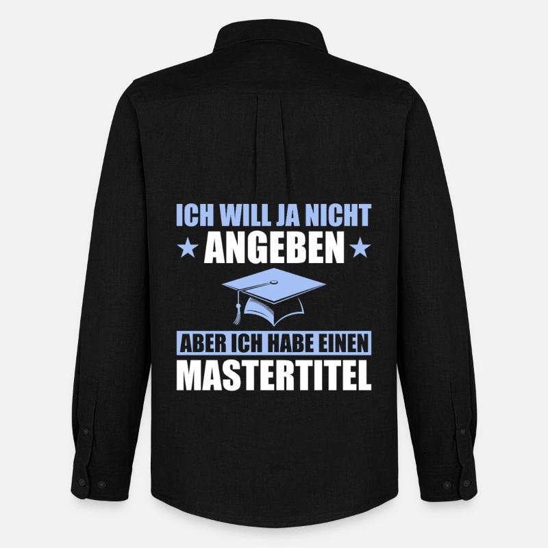 Mastertitel Studium Abschluss Masterprüfung - Männer Oxford Hemd von Stanley/Stella - Schwarz