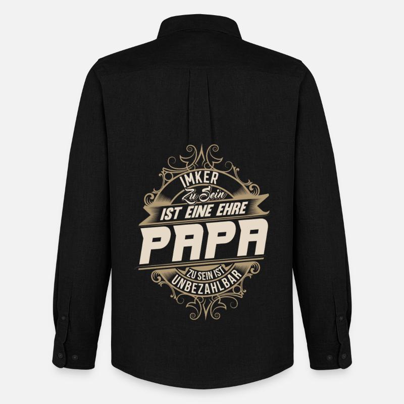Imker Papa - Männer Oxford Hemd von Stanley/Stella - Schwarz