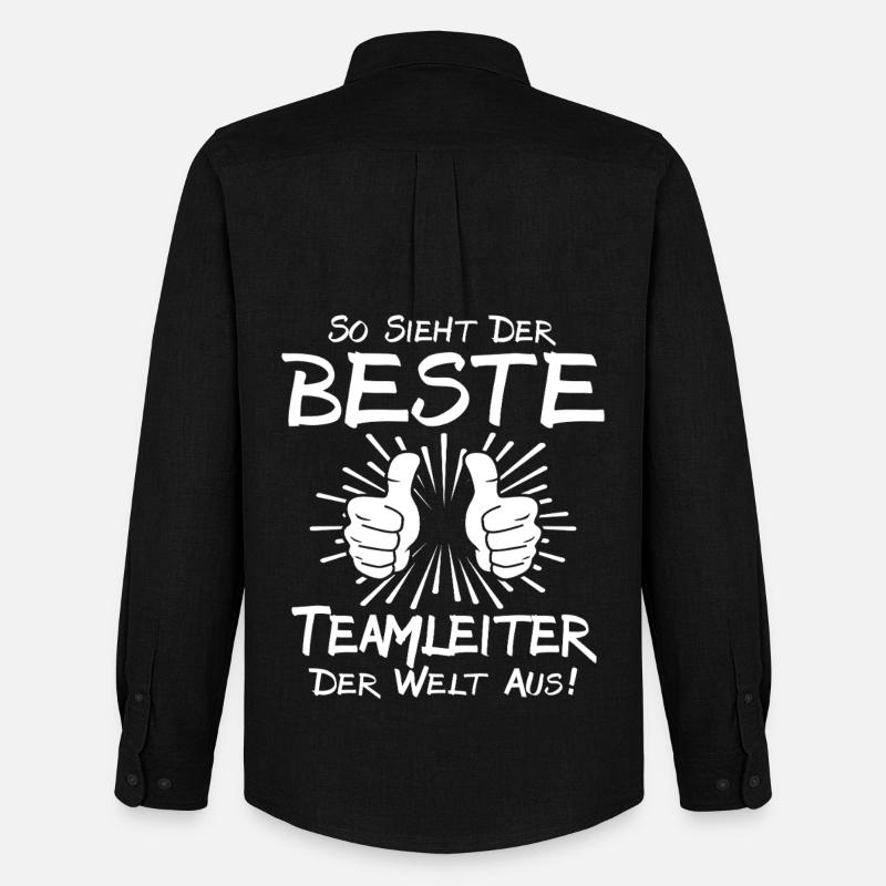 Bester Teamleiter - Männer Oxford Hemd von Stanley/Stella - Schwarz