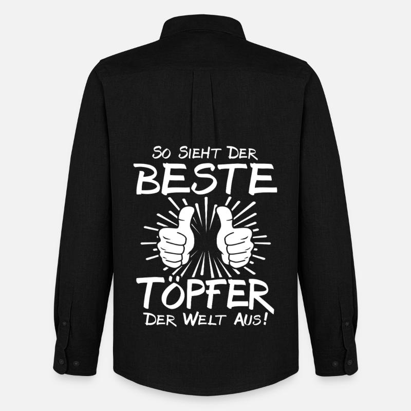 Bester Töpfer - Männer Oxford Hemd von Stanley/Stella - Schwarz