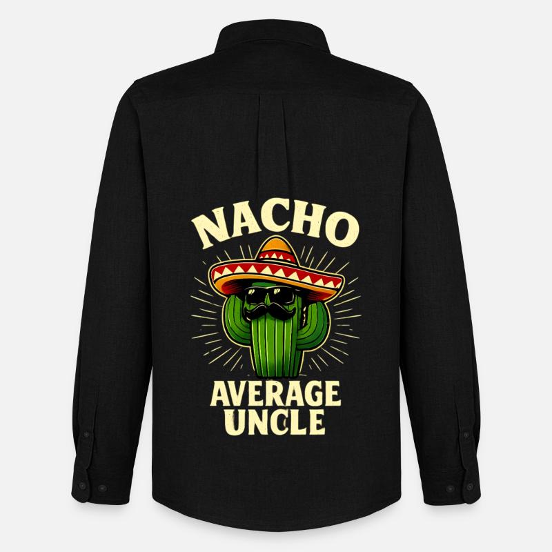 Kein Durchschnitts Onkel Nacho Average Uncle - Männer Oxford Hemd von Stanley/Stella - Schwarz