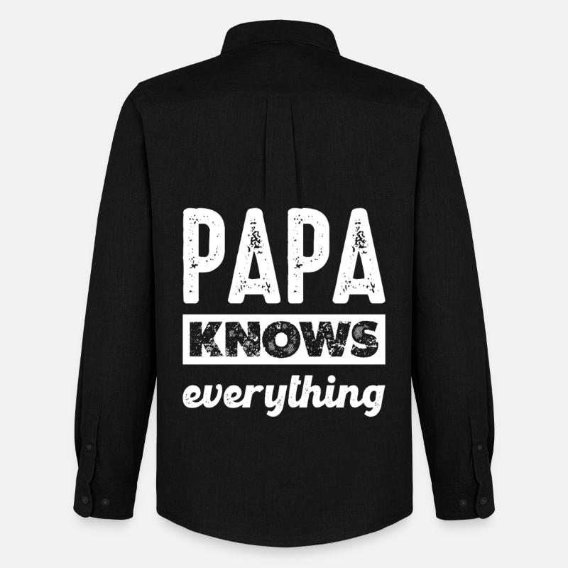 Papa weiß alles - Männer Oxford Hemd von Stanley/Stella - Schwarz