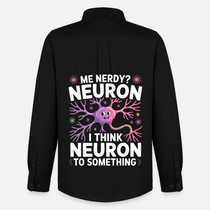 Me Nerdy? Neuron Wortwitz - Männer Oxford Hemd von Stanley/Stella - Schwarz