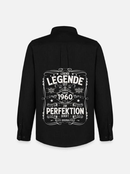 66th Birthday Legend January 1960 - Men's Oxford Shirt by Stanley/Stella - black