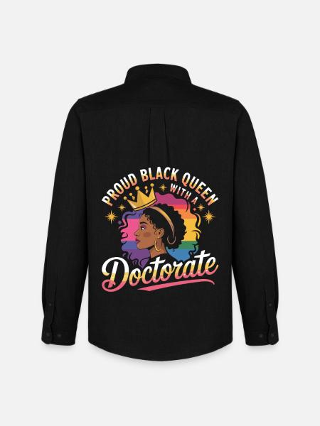 Pride Black Queen Doctotate - Men's Oxford Shirt by Stanley/Stella - black