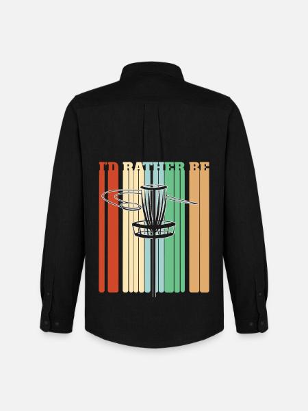 I'd Rather Be Playing Disc Golf - Men's Oxford Shirt by Stanley/Stella - black