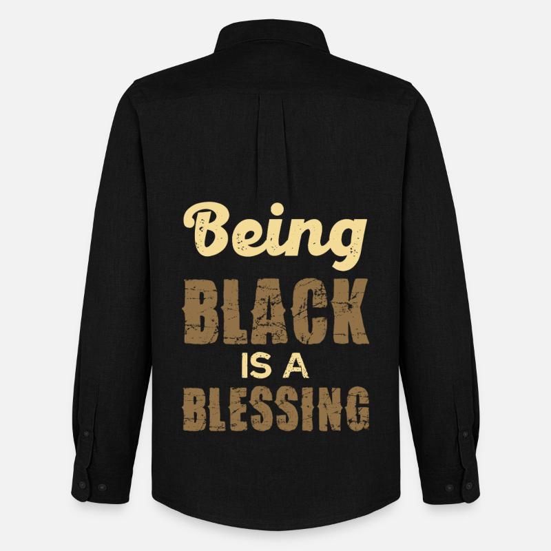 Being Black is a Blessing - Männer Oxford Hemd von Stanley/Stella - Schwarz