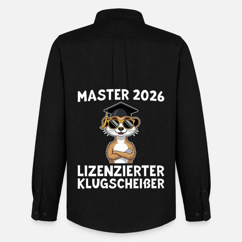 Abschlussprüfung 2026 Mastertitel Geschenkidee - Männer Oxford Hemd von Stanley/Stella - Schwarz