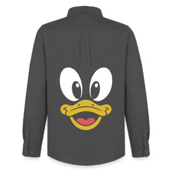 Canard | Déguisement de carnaval en costume de grand visage - Chemise Oxford homme Stanley/Stella - charbon - Dos - AI Model Male 185 dark (185cm)