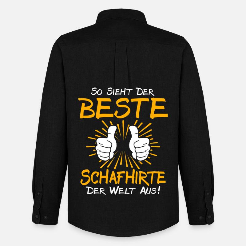 Schafhirte Geschenkidee - Männer Oxford Hemd von Stanley/Stella - Schwarz