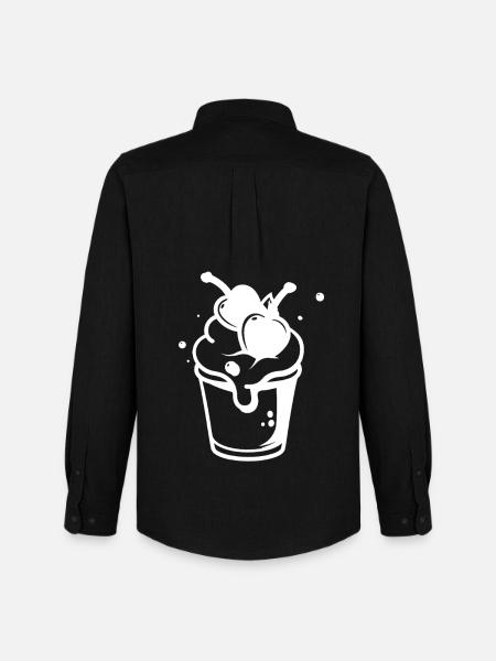 Eisbecher Zeichnung - Men's Oxford Shirt by Stanley/Stella - black