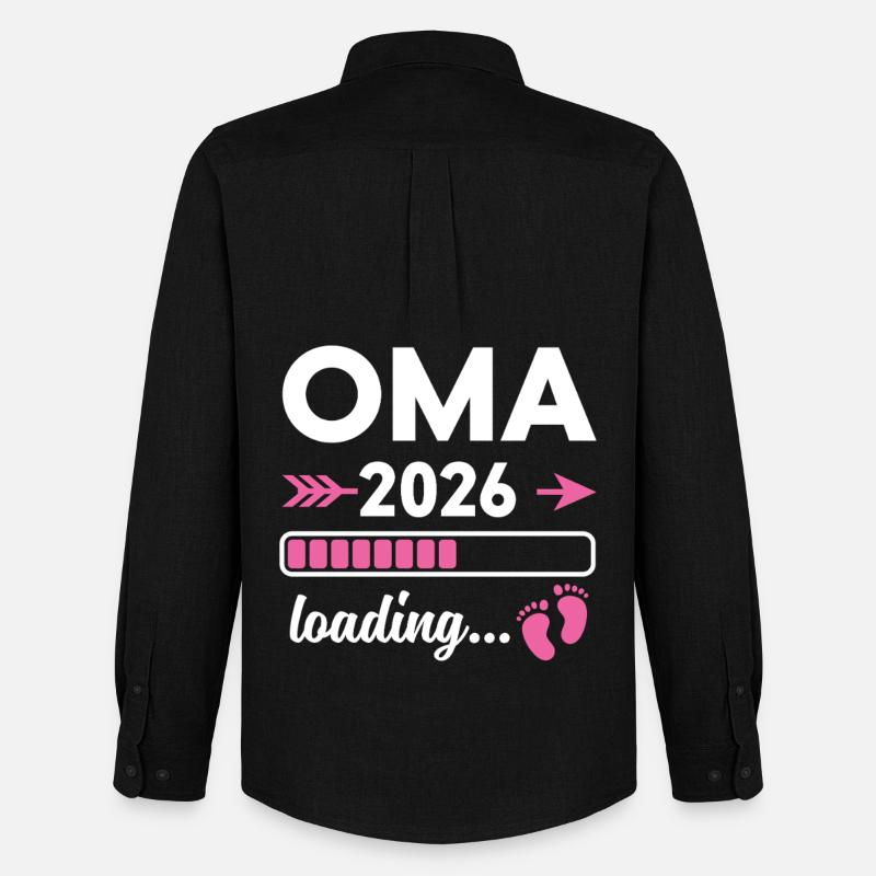 Oma 2026 Loading - Männer Oxford Hemd von Stanley/Stella - Schwarz