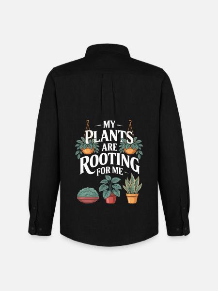 Houseplants Houseplants - Men's Oxford Shirt by Stanley/Stella - black