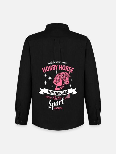 Hobby Horse Chefin Sport-Statement - Men's Oxford Shirt by Stanley/Stella - black
