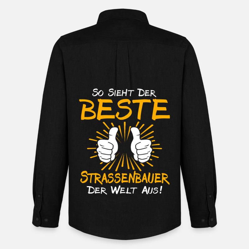 Strassenbauer Geschenkidee - Männer Oxford Hemd von Stanley/Stella - Schwarz