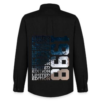 ÉDITION LIMITÉE 1998 28 ANS 28E ANNIVERSAIRE - Chemise Oxford homme Stanley/Stella - noir - Dos - AI Model Male 185 dark (185cm)