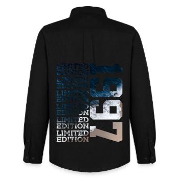 ÉDITION LIMITÉE 1997 29 ANS 29E ANNIVERSAIRE - Chemise Oxford homme Stanley/Stella - noir - Dos - AI Model Male 185 dark (185cm)