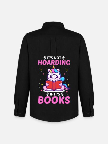 Lesen Bücher Einhorn - Männer Oxford Hemd von Stanley/Stella - Schwarz